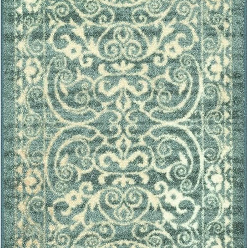 Pelham Vintage Medallion Runner, 2' x 6', Light Spa