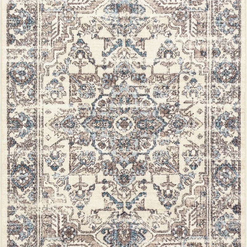 Tapestry Farmhouse Area Rug, 4'9" x 7', Taupe