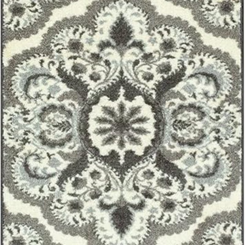 Vivian Medallion Runner, 2' x 10', Grey